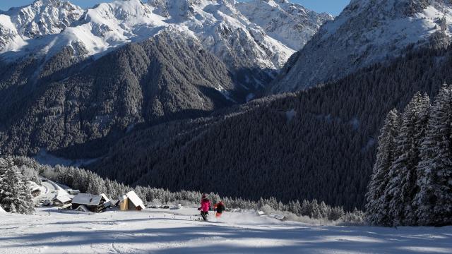 Le Pleynet / Les 7 Laux: uitzicht op het resort Pleynet en de vallei van de Haut-Bréda