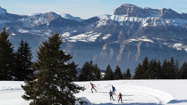 Prapoutel / Les 7 Laux : le domaine nordique de Beldina offre un magnifique panorama pour les amateurs de ski de fond