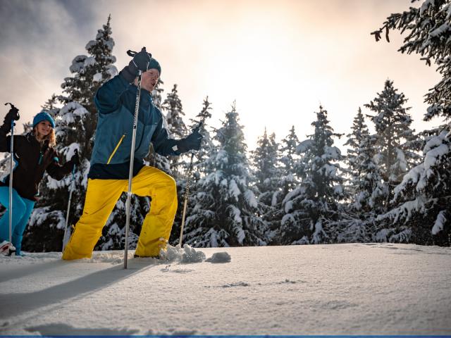 Sneeuwschoenwandelingen in Les 7 Laux
