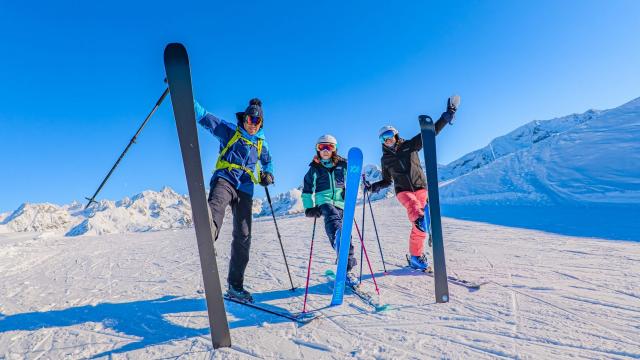 Gezin in 7 Laux in de winter